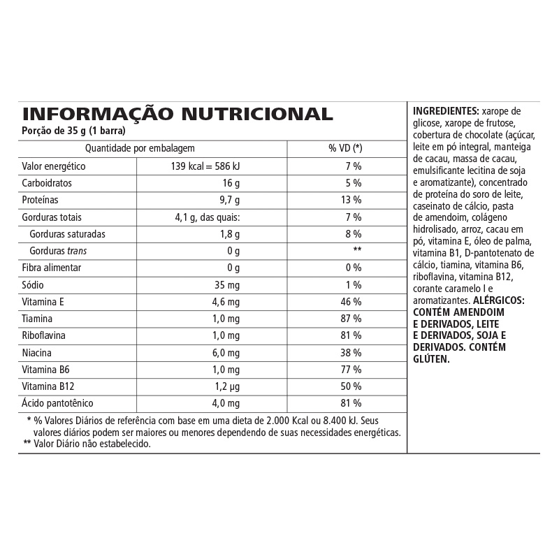 Barras de Proteína Chocolate Peanut 7 Barras por Caixa - 245g - Imagem 2